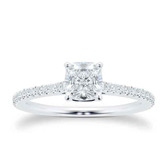 Mayors Platinum 0.95cttw Cushion Engagement Ring (H/VS2)