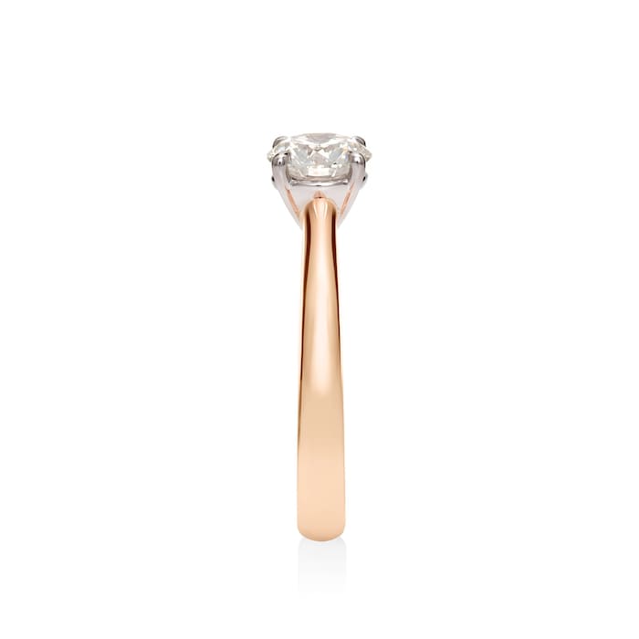 Mayors 18ct Rose Gold 1.01ct Round 4 Prong Solitaire Engagement Ring