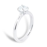 Mayors Platinum 1.02cttw Round Brilliant Cut Solitaire 4 Prong Engagement Ring