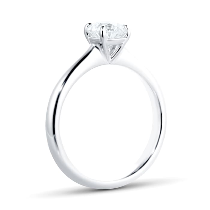 Mayors Platinum 1.01ct Round 4 Prong Solitaire Engagement Ring