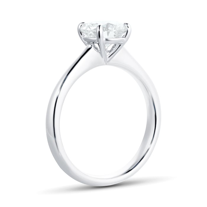 Mayors Platinum 1.51ct Round 4 Prong Solitaire Engagement Ring