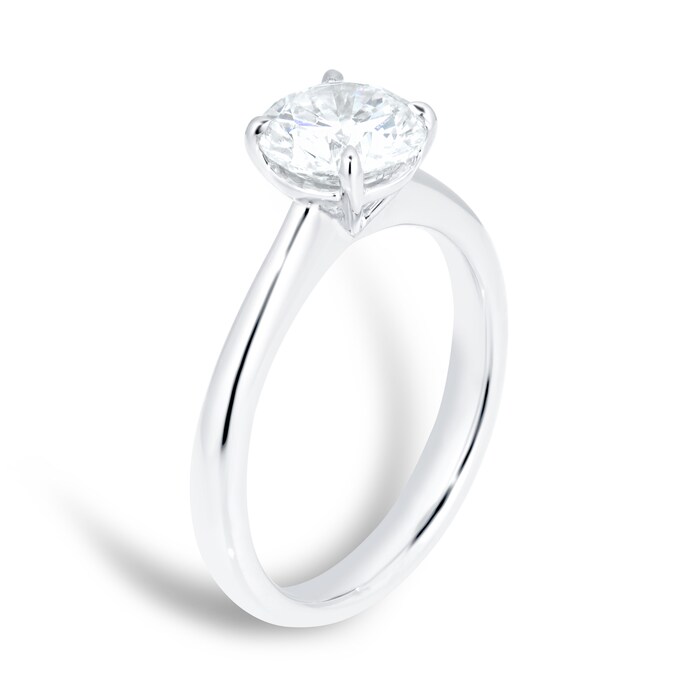 Mayors Platinum 1.51ct Round 4 Prong Solitaire Engagement Ring