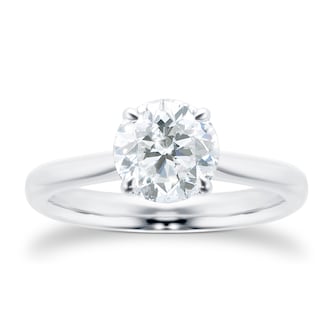 Mayors Platinum 1.52ct Round 4 Prong Solitaire Engagement Ring