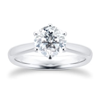 Mayors Platinum 1.54cttw Round 6 Prong Diamond Solitaire Engagement Ring Mayors Platinum 1.54cttw Round 6 Prong Diamond Solitaire Engagement Ring