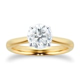 Mayors 18k Yellow Gold 1.51ct Round 4 Prong Solitaire Engagement Ring