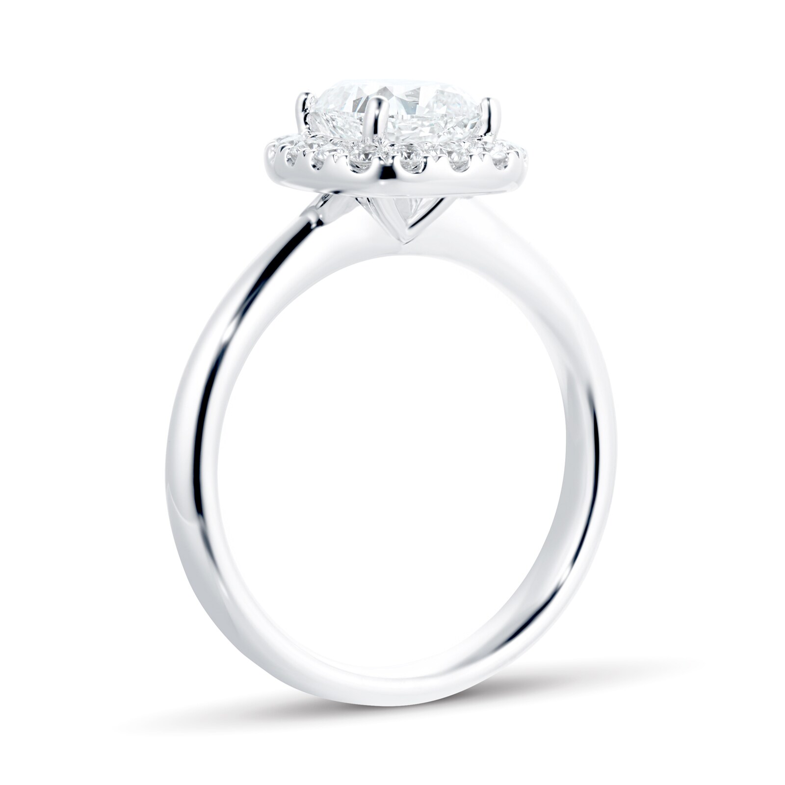 Mayors Platinum 1.30ct Cushion Halo Engagement Ring (H/SI1) Mayors Platinum 1.30ct Cushion Halo Engagement Ring (H/SI1)