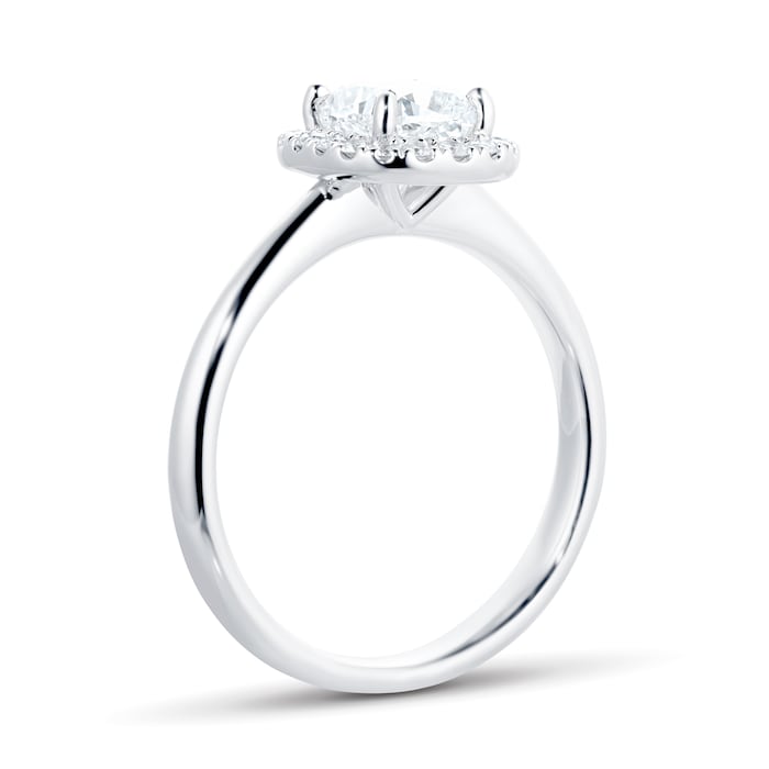 Mayors Platinum 1.73ct Cushion Halo Engagement Ring (H/SI1)