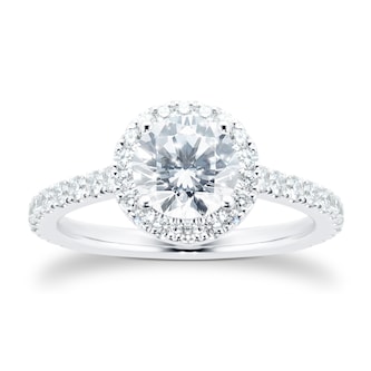 Mayors Platinum 1.73cttw Round Single Halo Engagement Ring Mayors Platinum 1.73cttw Round Single Halo Engagement Ring