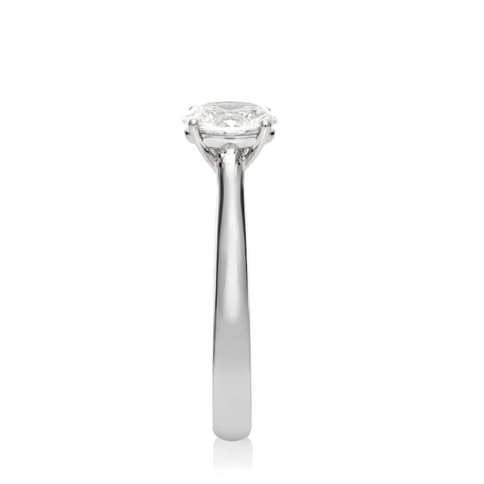 Mayors Platinum 0.71ct Oval Engagement Ring (F/VS1)