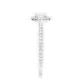 Mayors Platinum 0.74ct Round Halo Engagement Ring (F/VS2)