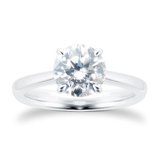 Mayors Platinum 2.00cttw Round 4 Prong Solitaire Engagement Ring