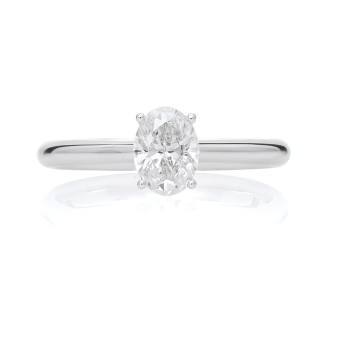 Mayors Platinum 0.71ct Oval Engagement Ring (H/VS2)