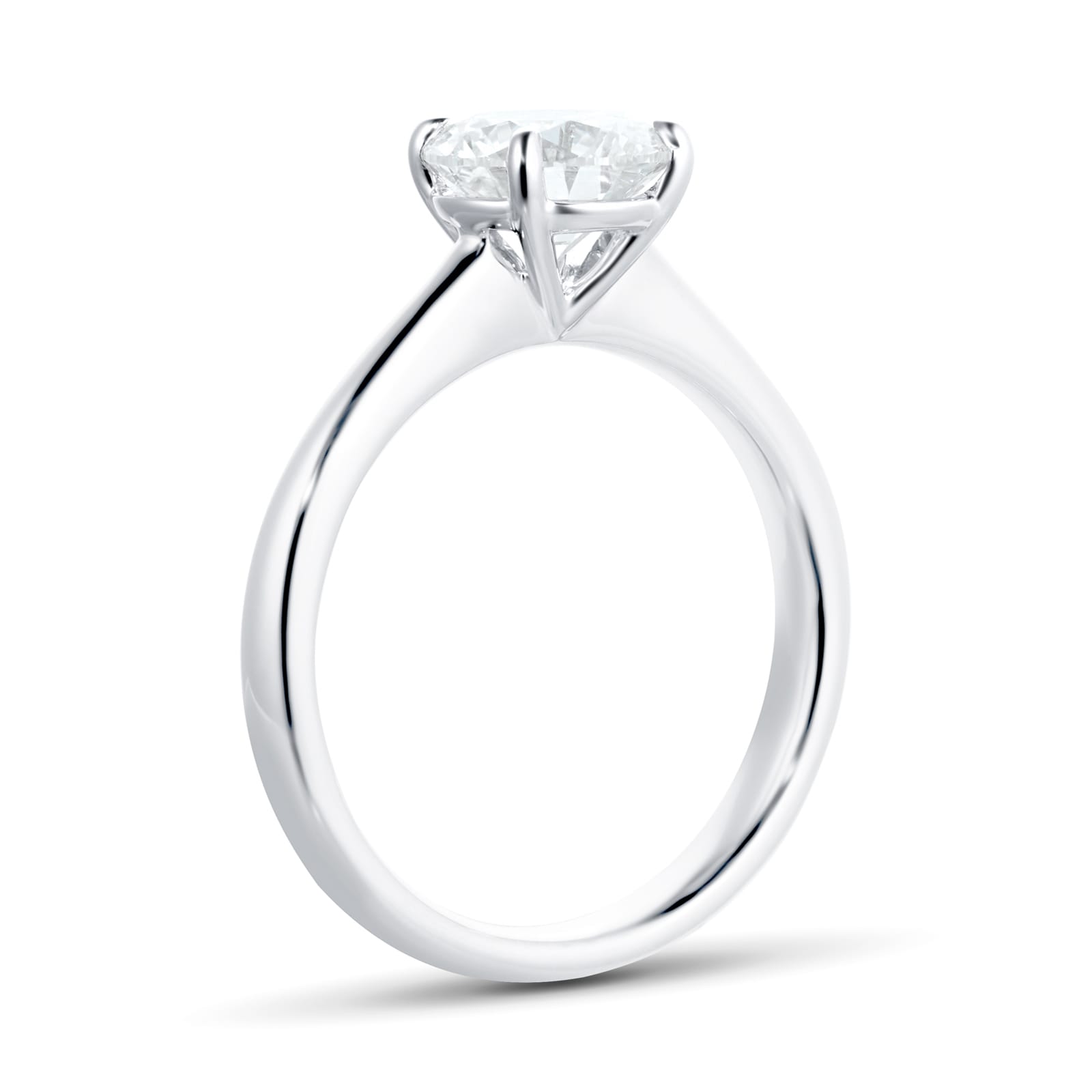 Mayors Platinum 1.53ct Round Engagement Ring (H/VS2)
