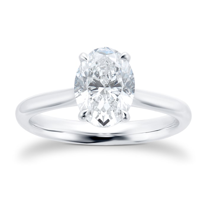 Mayors Platinum 2.01ct Oval Engagement Ring (H/VS2)