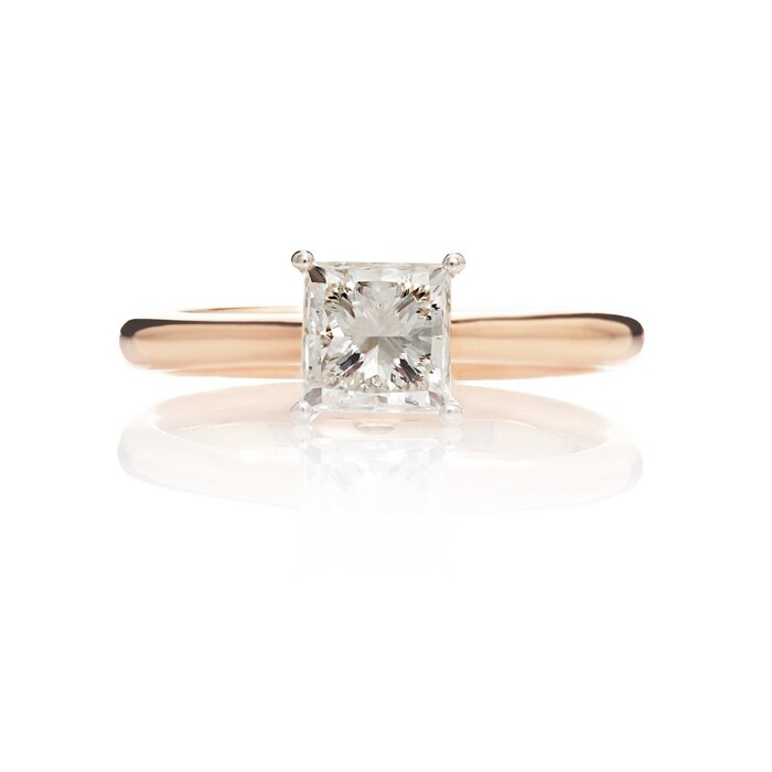 Mayors 18k Rose Gold 0.50cttw Princess Cut Engagement Ring (E/SI1)