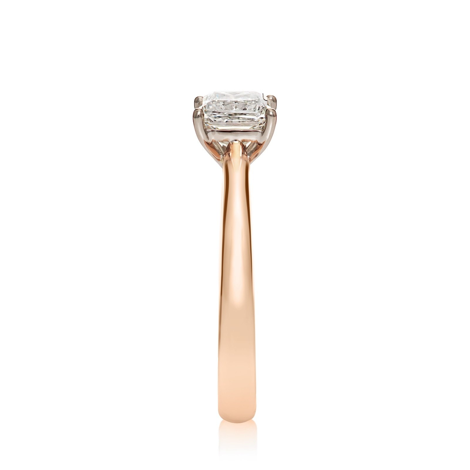 Mayors 18ct Rose Gold 0.45cttw Princess Cut Engagement Ring (E/VS2)