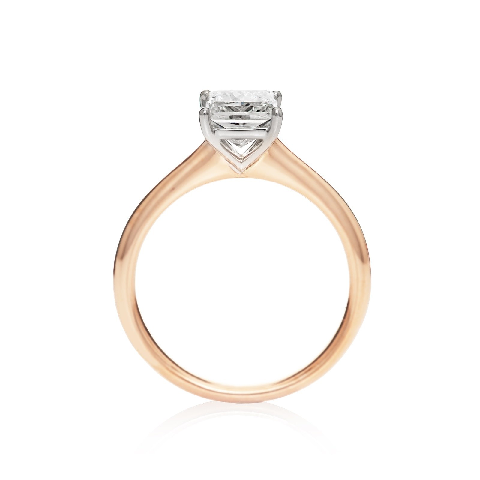 Mayors 18ct Rose Gold 0.45cttw Princess Cut Engagement Ring (E/VS2)