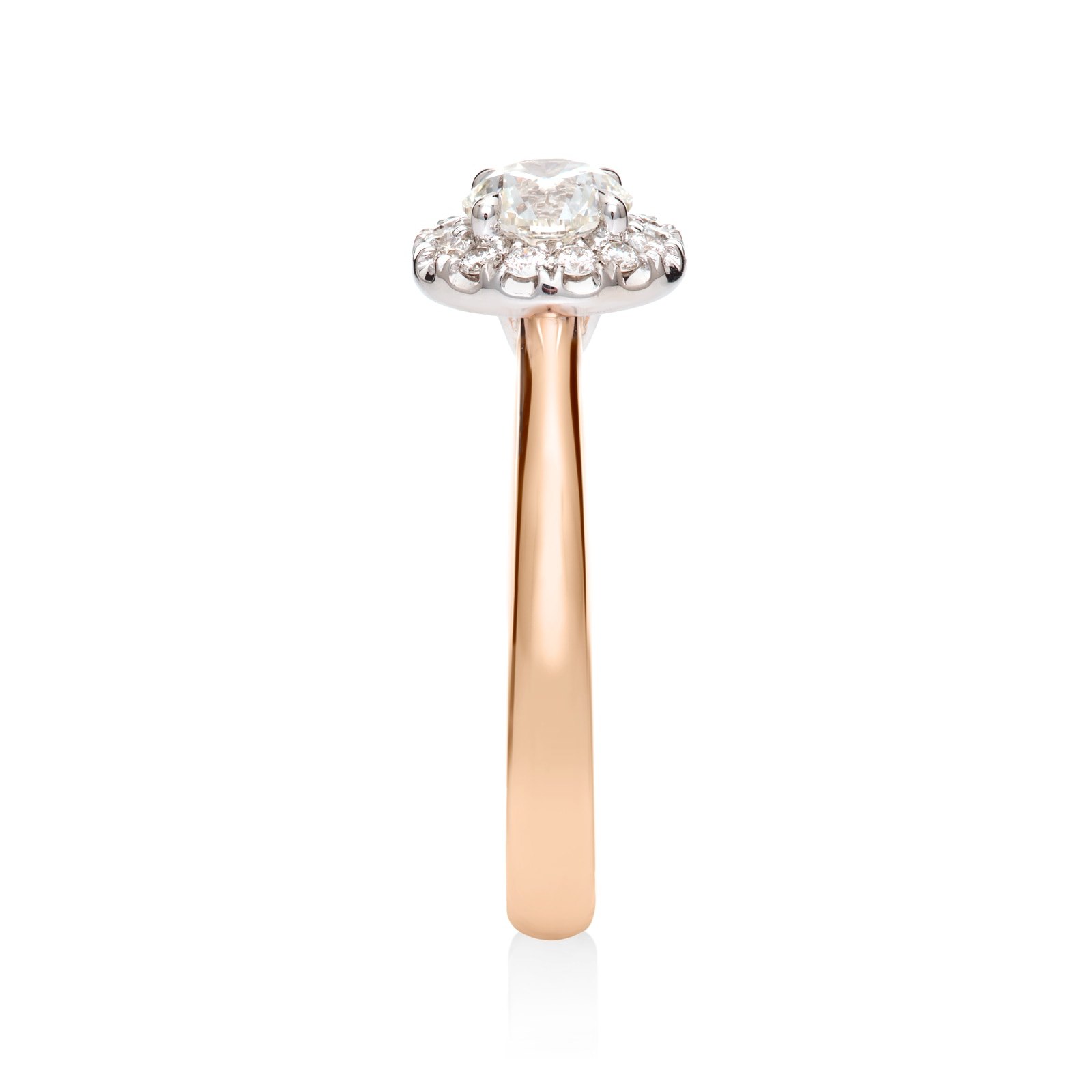 Mayors 18ct Rose Gold 0.42cttw Halo Engagement Ring (H/VS2)