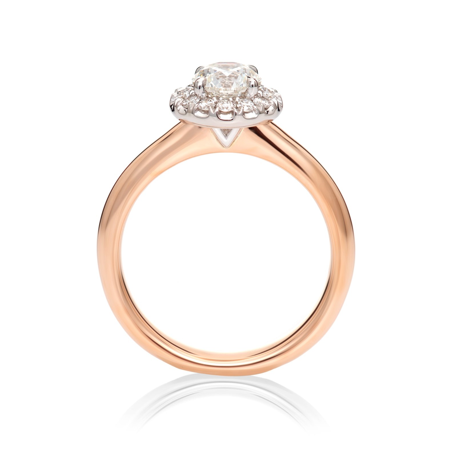 Mayors 18ct Rose Gold 0.42cttw Halo Engagement Ring (H/VS2)