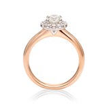 Mayors 18k Rose Gold 0.42cttw Halo Engagement Ring (H/VS2)