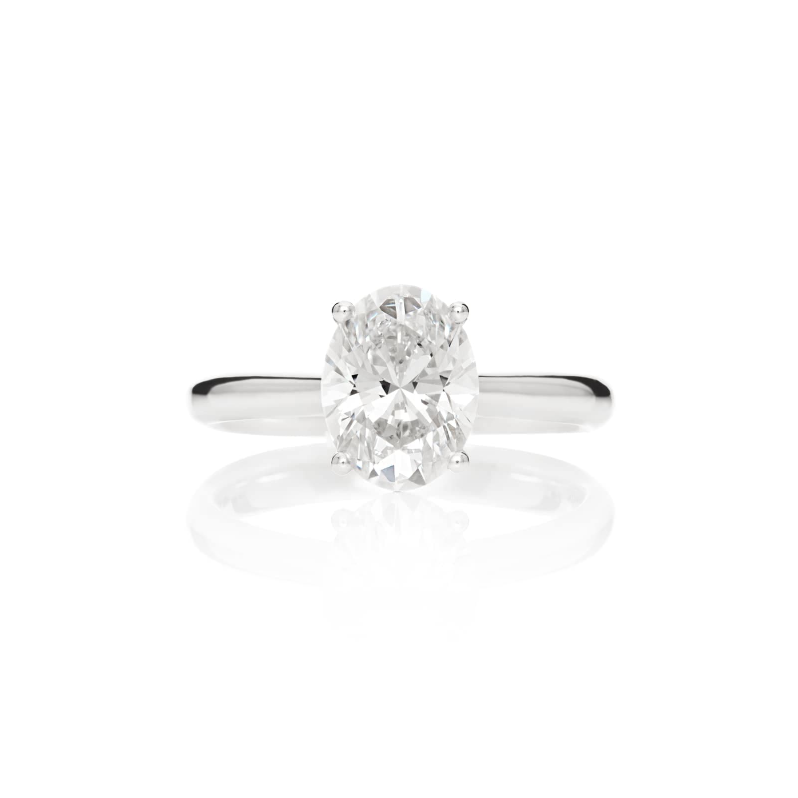 Mayors Platinum 2.00ct Oval Engagement Ring (E/VS2)