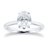 Mayors Platinum 2.01ct Oval 4 Prong Solitaire Engagement Ring