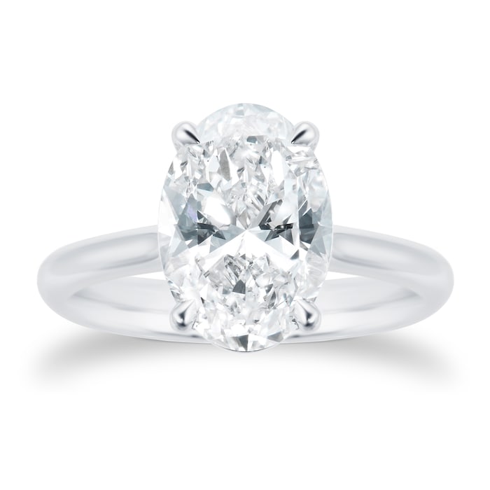 Mayors Platinum 2.51cttw Oval Engagement Ring (H/SI1)