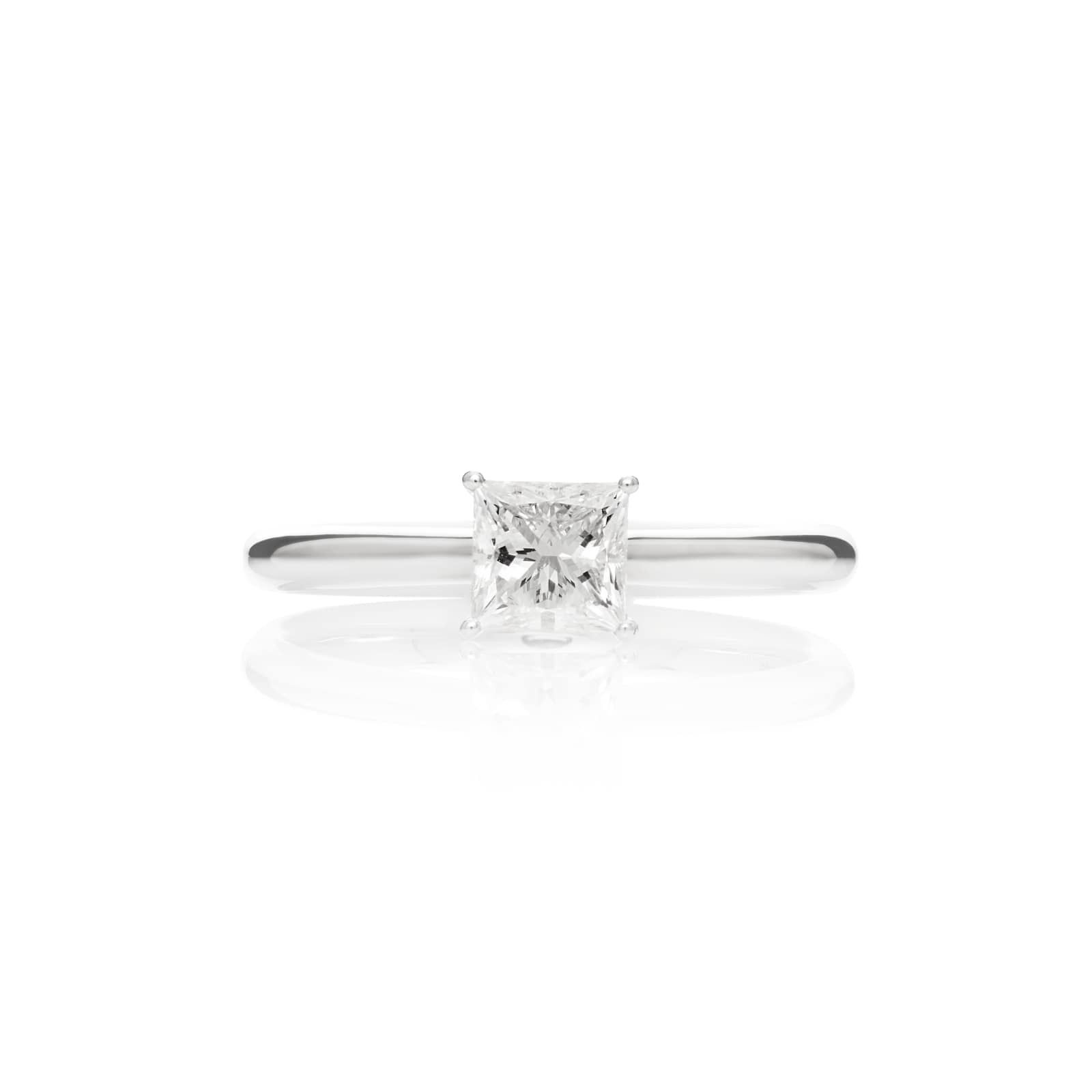 Mayors Platinum 0.70ct Princess Cut Engagement Ring (F/VVS2)
