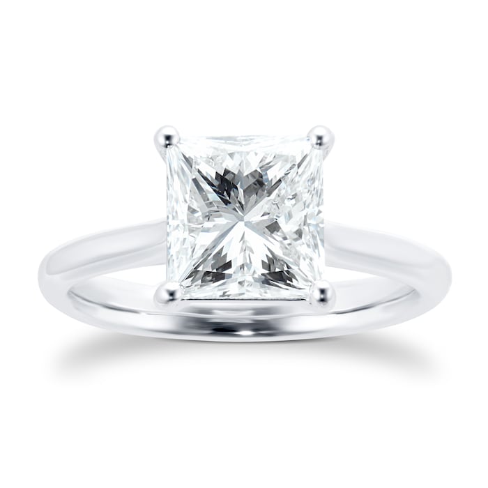 Mayors Platinum 2.53ct Princess Cut Engagement Ring (H/VS2)