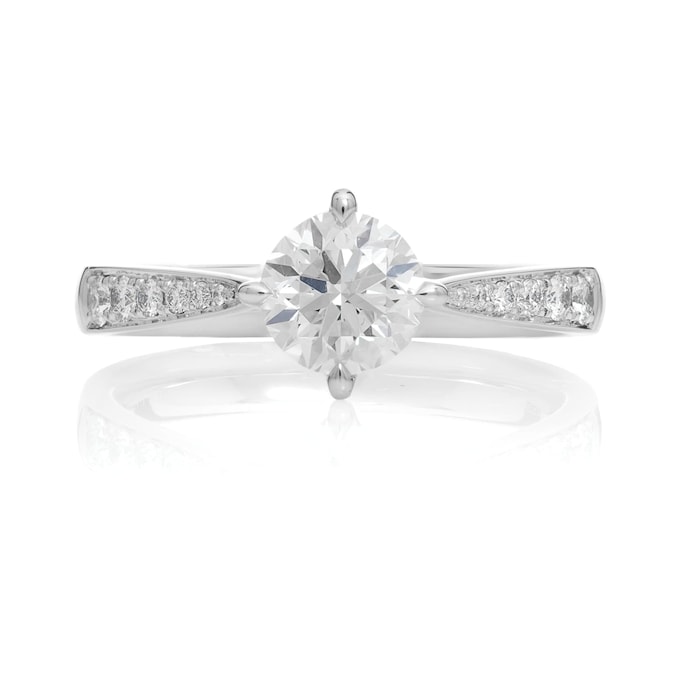 Mayors Platinum 1.04cttw Round Bridal Set - Ring Size 6