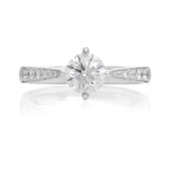 Mayors Platinum 1.04cttw Round Bridal Set - Ring Size 6