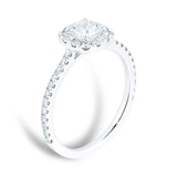 Mayors Platinum 1.24ct Cushion Halo Engagement Ring (H/VS2)