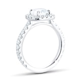 Mayors Platinum 1.97ct Cushion Halo Engagement Ring (H/SI1)