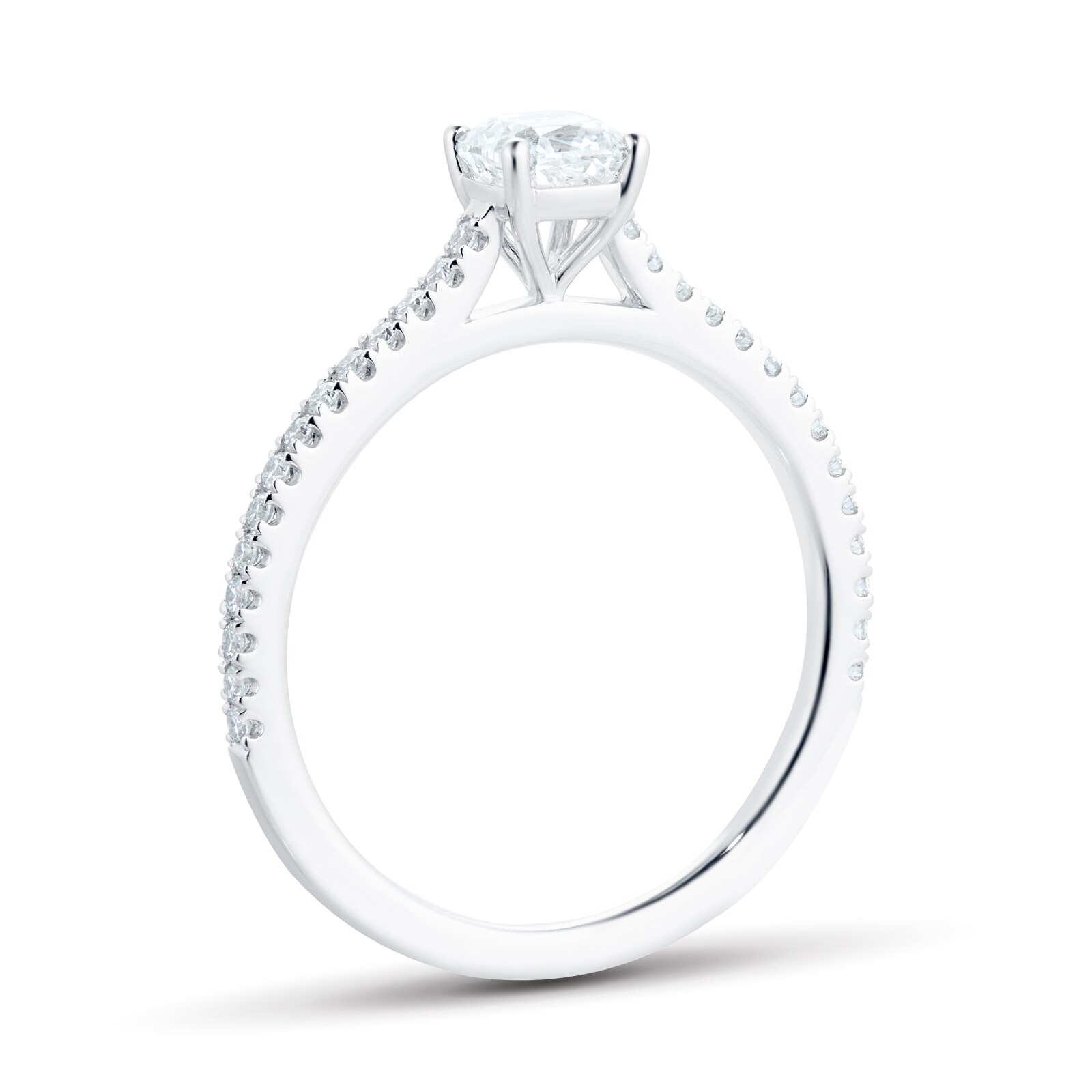 Mayors Platinum 0.70ct Cushion Engagement Ring (G/VVS2)