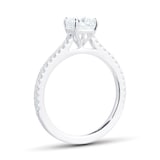 Mayors Platinum 0.97cttw Cushion Engagement Ring (G/VS1)