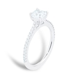 Mayors Platinum 0.97cttw Cushion Engagement Ring (G/VS1)