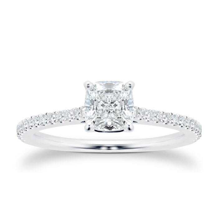 Mayors Platinum 0.95cttw Cushion Engagement Ring (H/VS2)