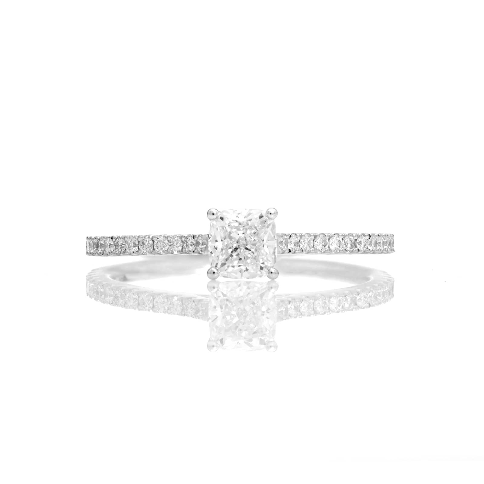 Mayors Platinum 1.00cttw Cushion Engagement Ring (H/VVS1)