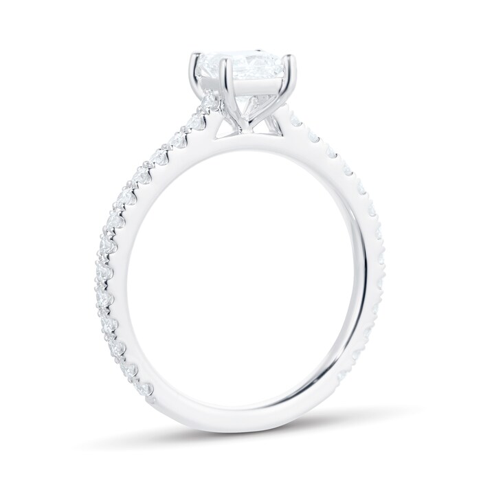 Mayors Platinum 0.79cttw Princess Cut Engagement Ring (E/SI1)