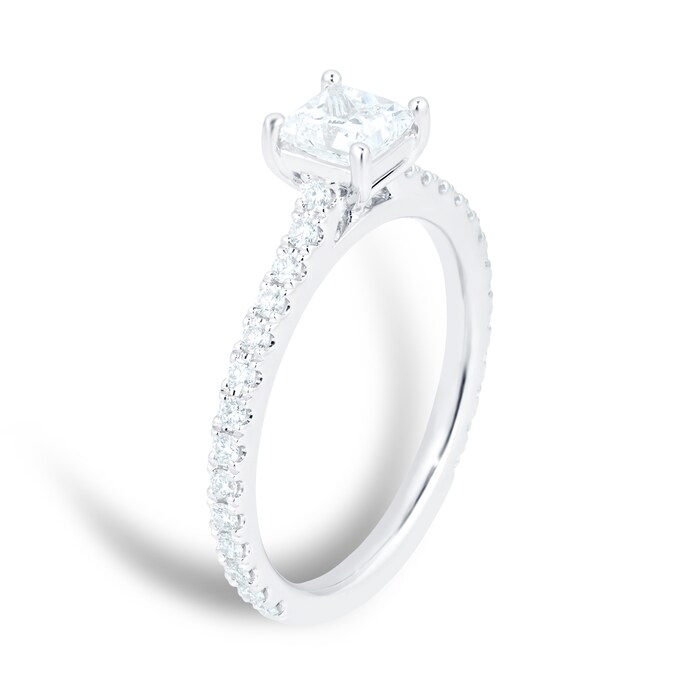 Mayors Platinum 0.79cttw Princess Cut Engagement Ring (E/SI1)