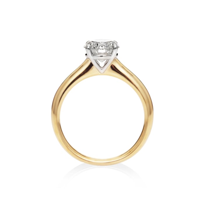Mayors 18k Yellow Gold 2.51ct Round Cut Engagement Ring (H/SI1)