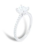Mayors Platinum 1.50ct Princess Cut Engagement Ring (H/VS2)
