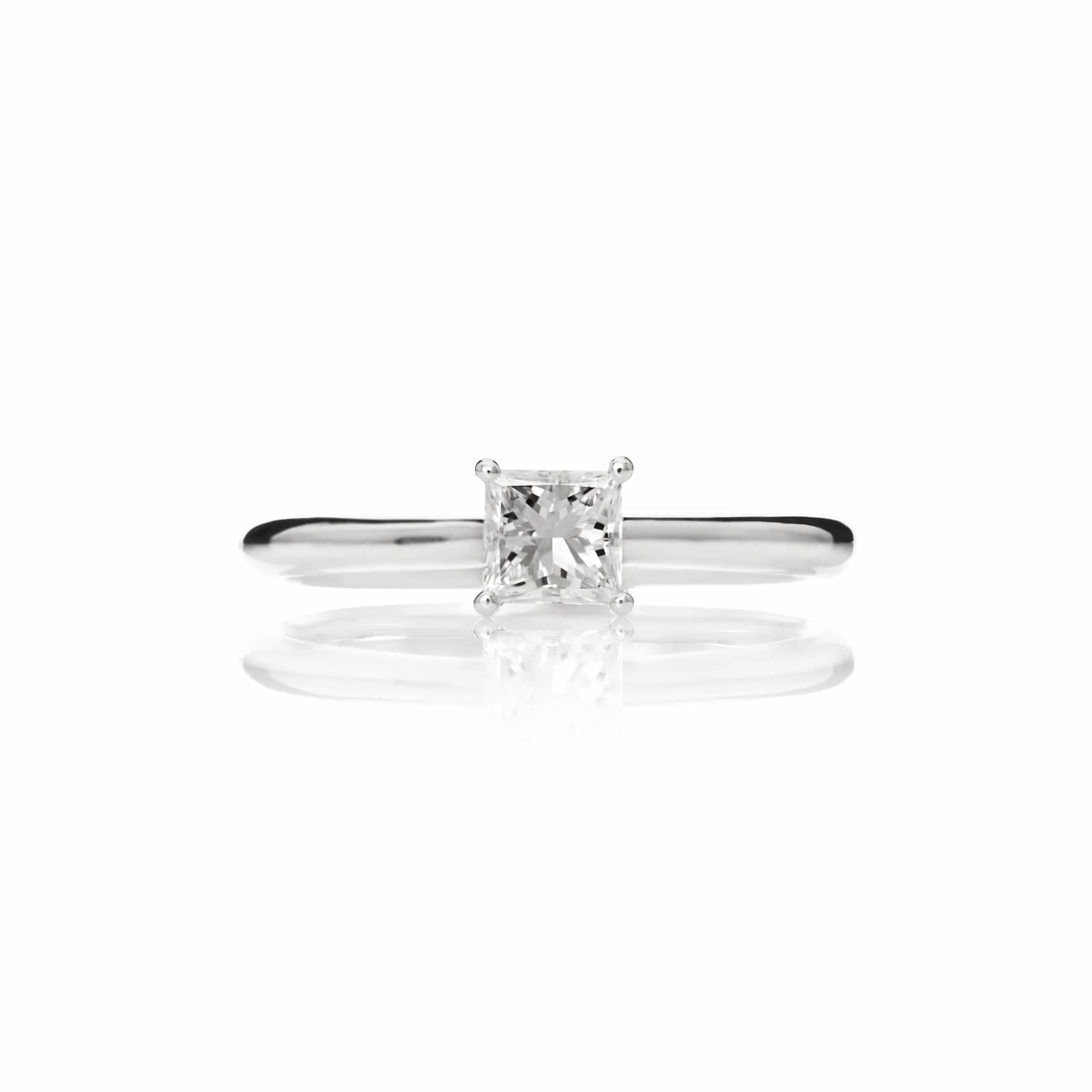 Mayors Platinum 0.54ct Princess Cut Engagement Ring (H/SI1)