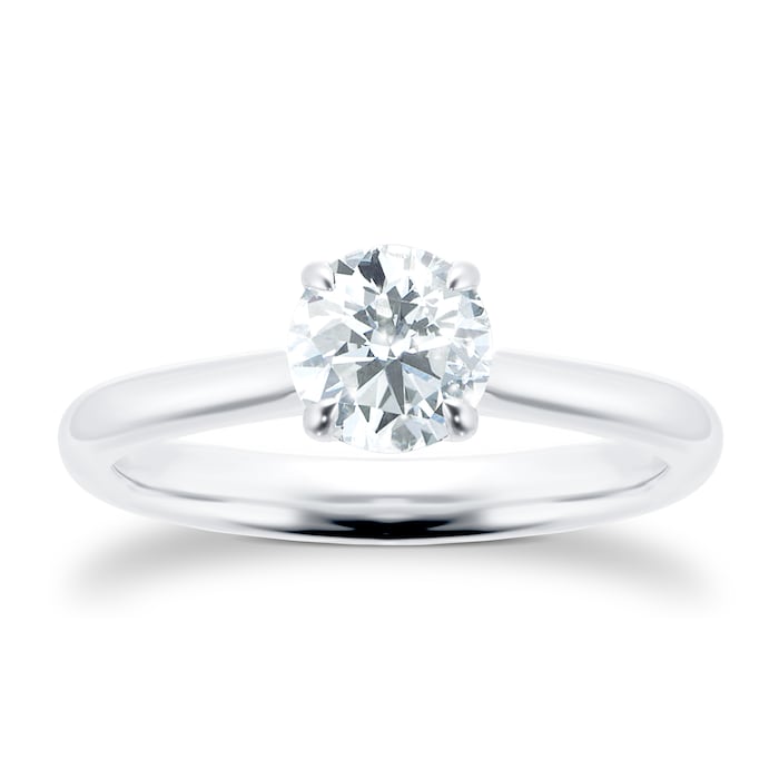 Mayors Platinum 1.01ct Round Engagement Ring (F/SI1)