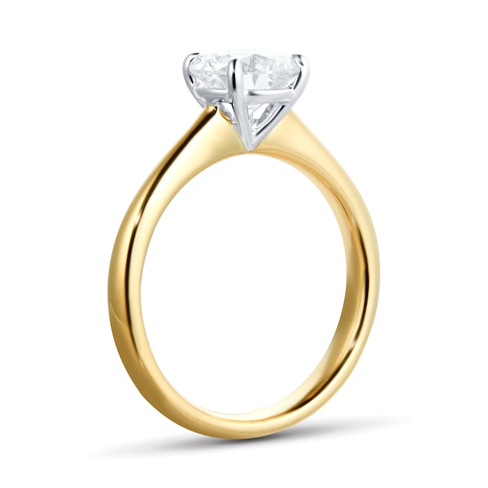 Mayors 18k Yellow Gold 1.53ct Round 4 Prong Solitaire Engagement Ring