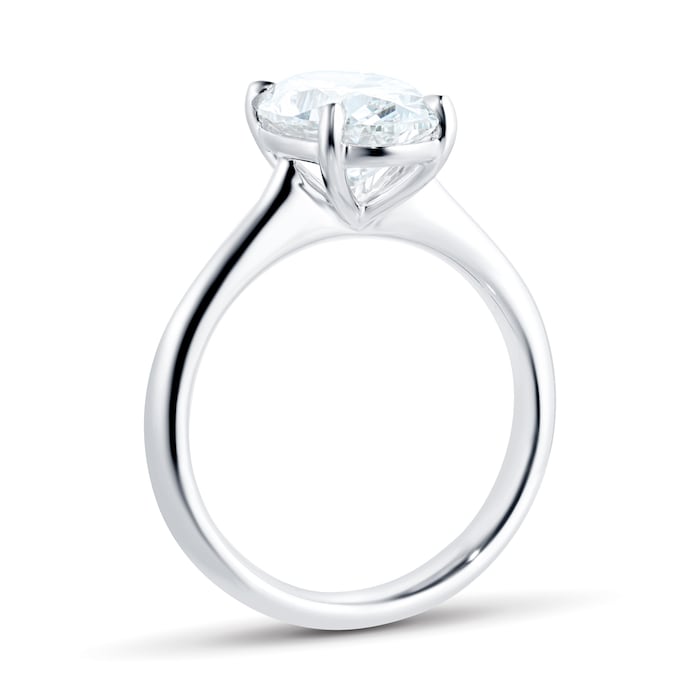 Mayors Platinum 2.50cttw Oval 4 Prong Solitaire Engagement Ring