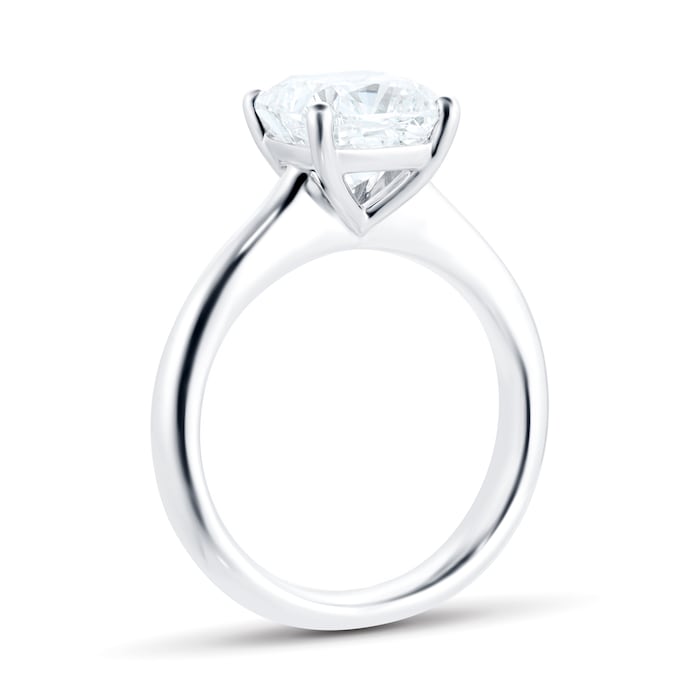 Mayors Platinum 2.51ct Cushion 4 Prong Solitaire Engagement Ring