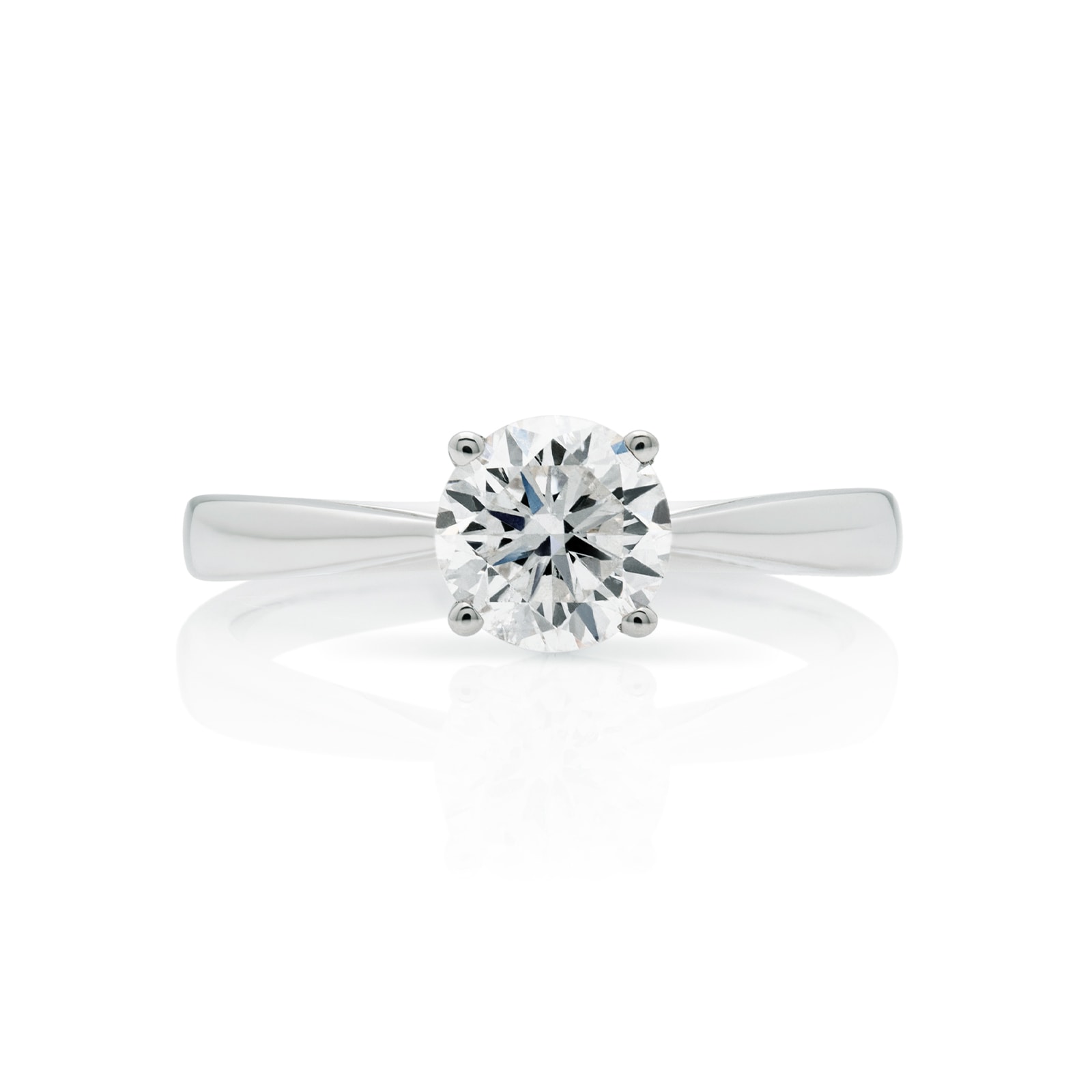 Mayors 18k White Gold 1.02cttw Diamond Solitaire Engagement Ring (E/I1)