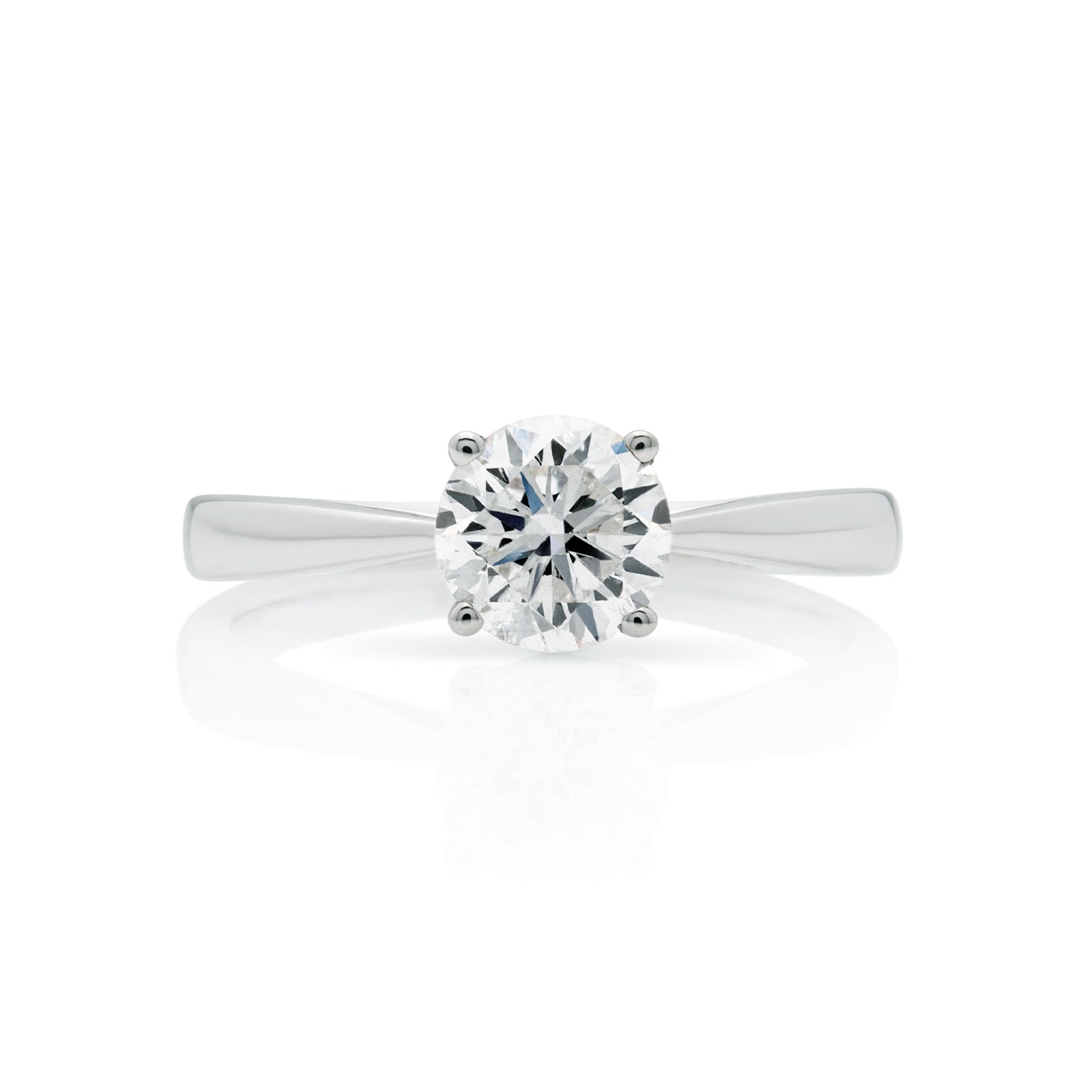 Mayors 18k White Gold 1.01cttw Diamond Solitaire Engagement Ring (G/I1)