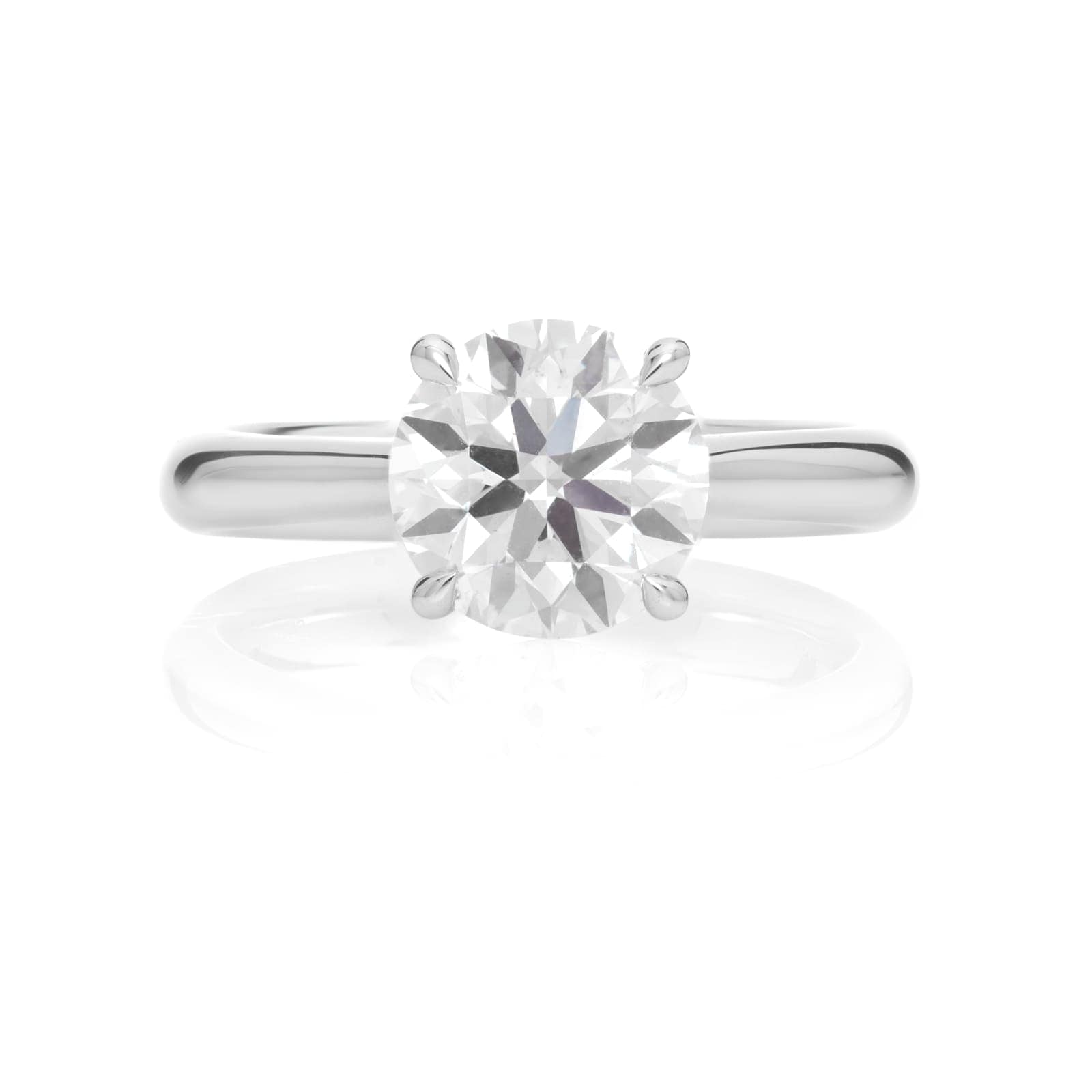 Mayors Platinum 2.50cttw Round Solitaire Engagement Ring - Ring Size 5